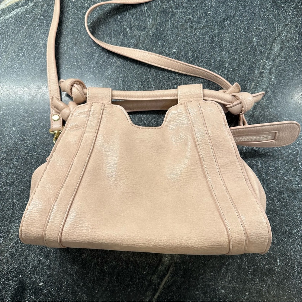 Anthropologie Adjustable Strap Messenger Side Bag Biege